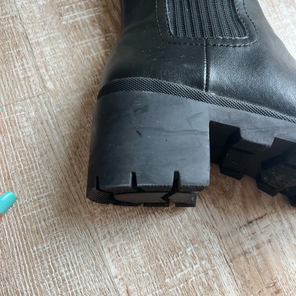 Steven by Steve Madden Black Lug Sole Booties - Picture 7 of 8